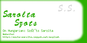 sarolta szots business card